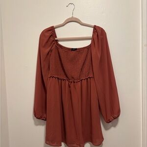 Forever 21 Terracotta Smocked Dress